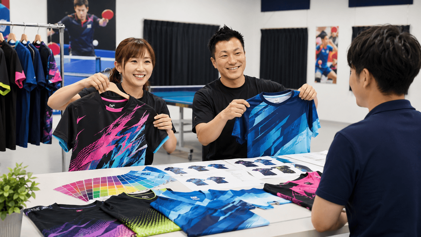 ユニフォームとゼッケンのプリント相談